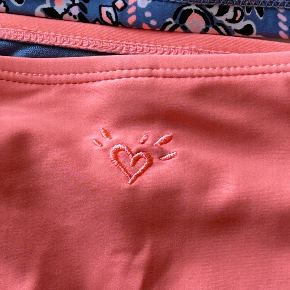 Justice Girls Size‎ 12 High Neck Bikini Set Blue Pink Geometric Medallion Print